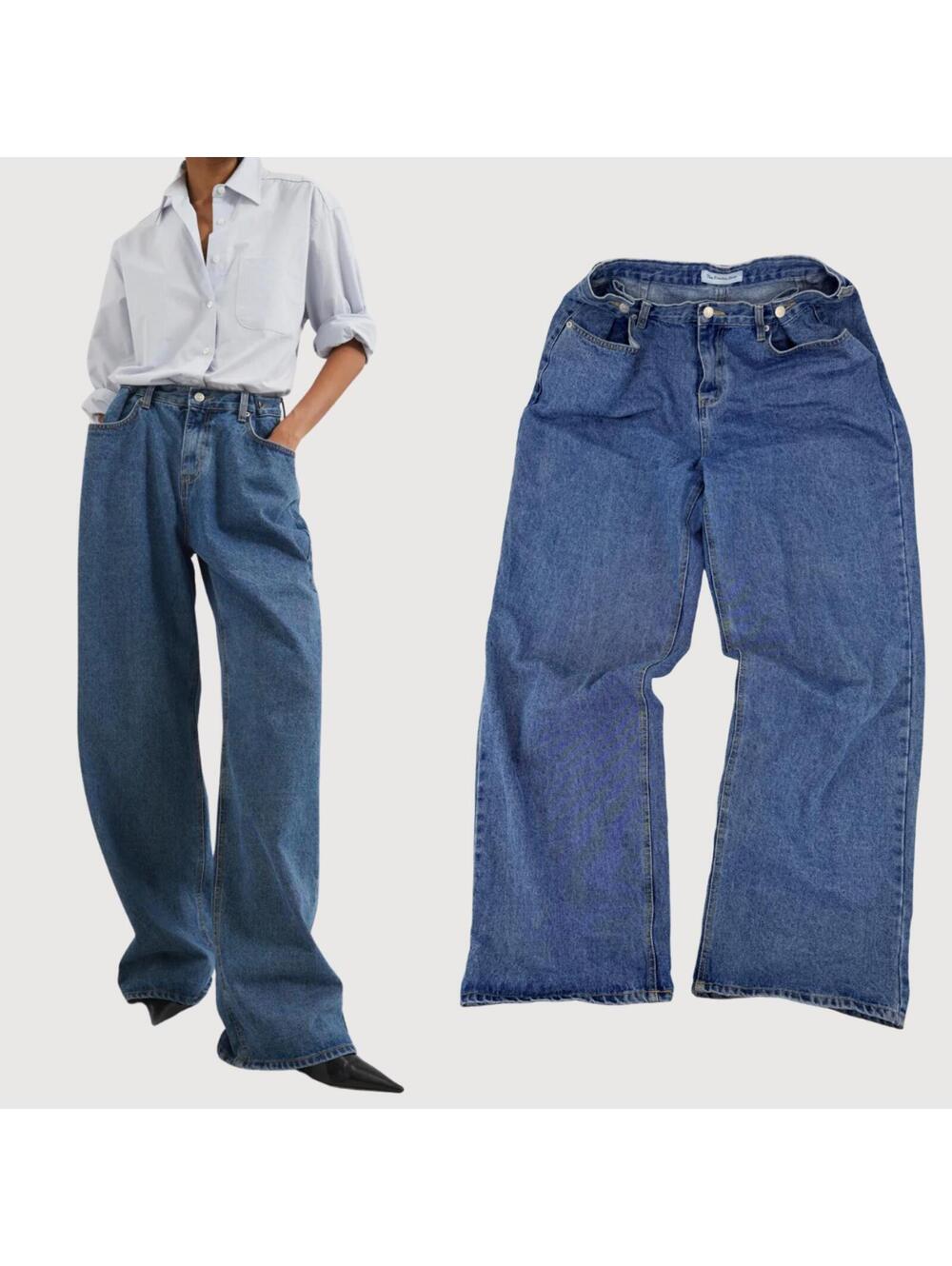 The Frankie Shop Hayla Wide Leg Jeans Blue XL XXL